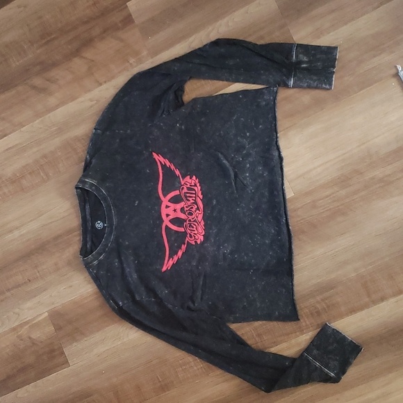 Treasure and bond Aerosmith cropped long sleeve band tee - Picture 2 of 5